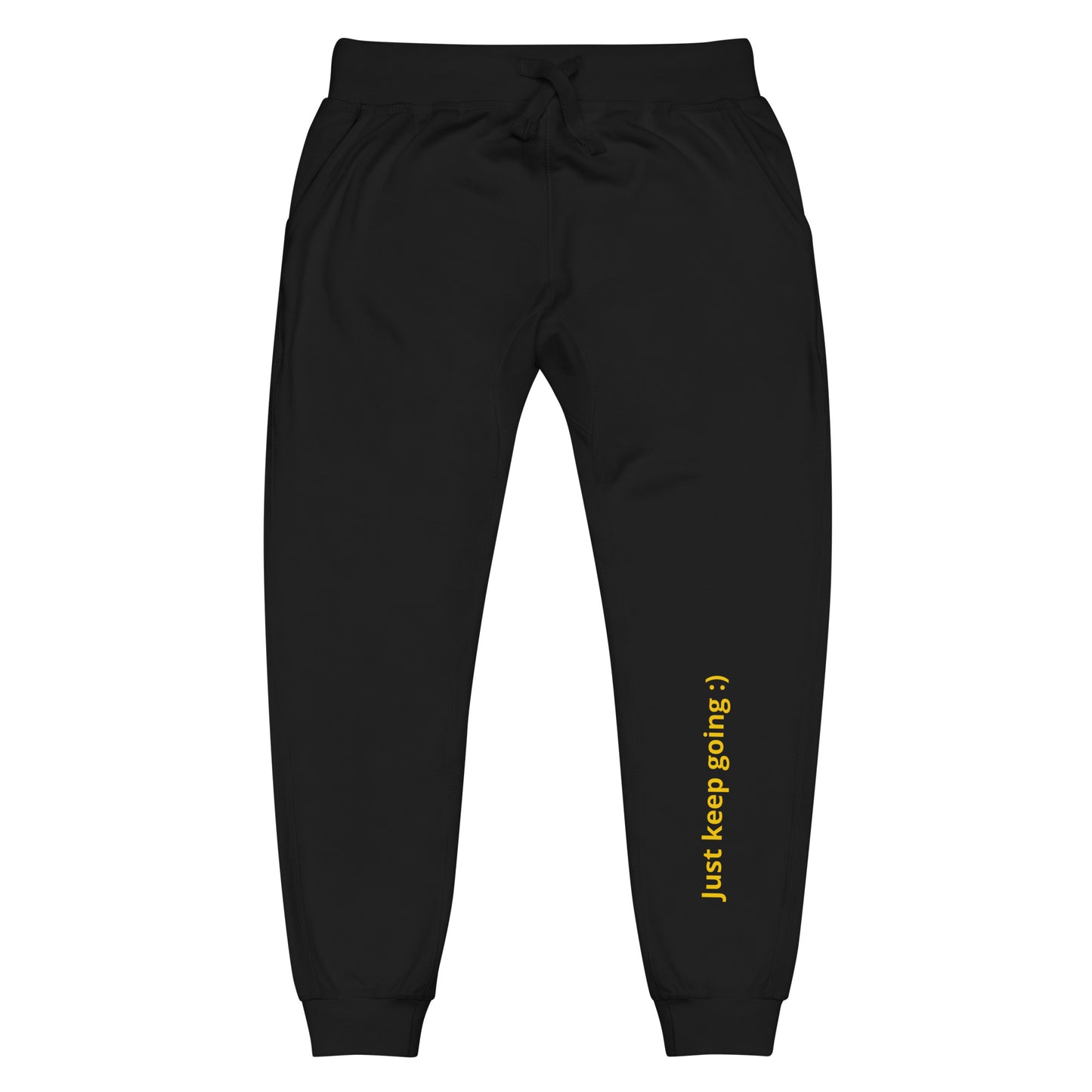 Just Keep Going! Unisex fleece-lined joggers