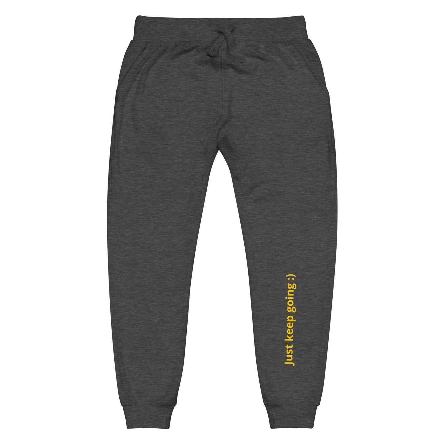 Just Keep Going! Unisex fleece-lined joggers
