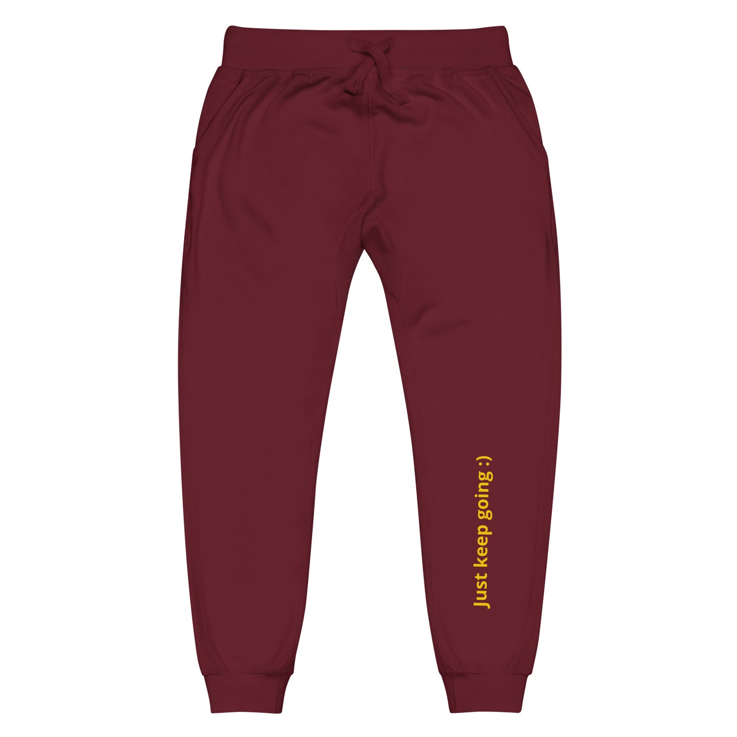 Just Keep Going! Unisex fleece-lined joggers