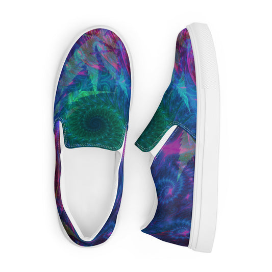 Spiral Pot Men’s slip-on canvas shoes