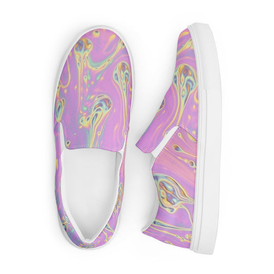 Trippy Drip Women's Slip-On Canvas Shoes